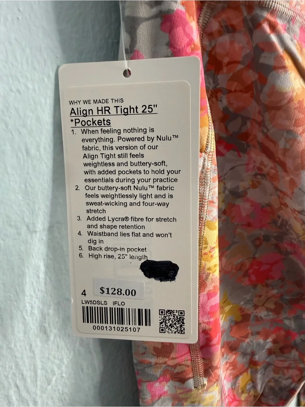 Lululemon Align High-Rise Tight 25” Pockets/Color Inflorescence Multi